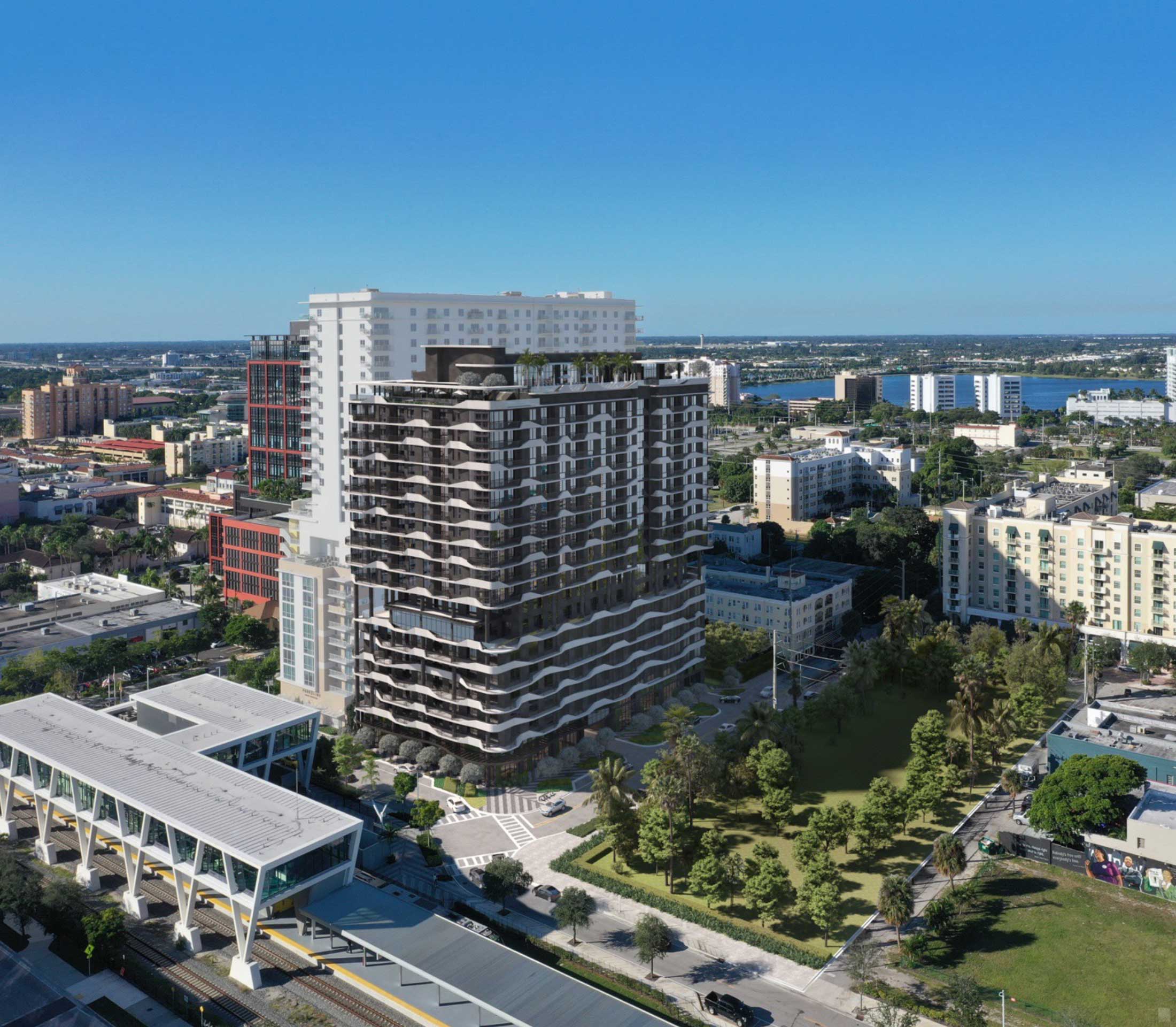 Apartment/hotel tower proposed near Brightline station in West Palm Beach